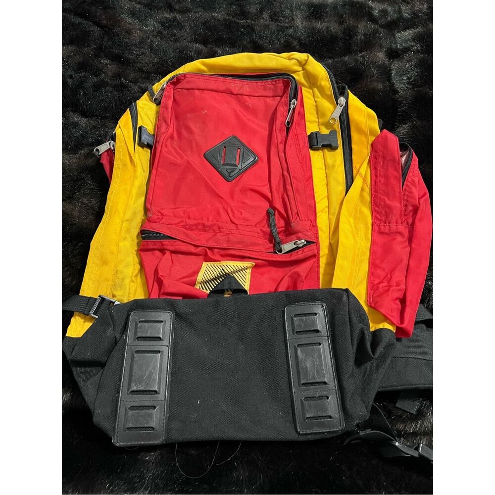 Stylish Red and Yellow Women's Backpack